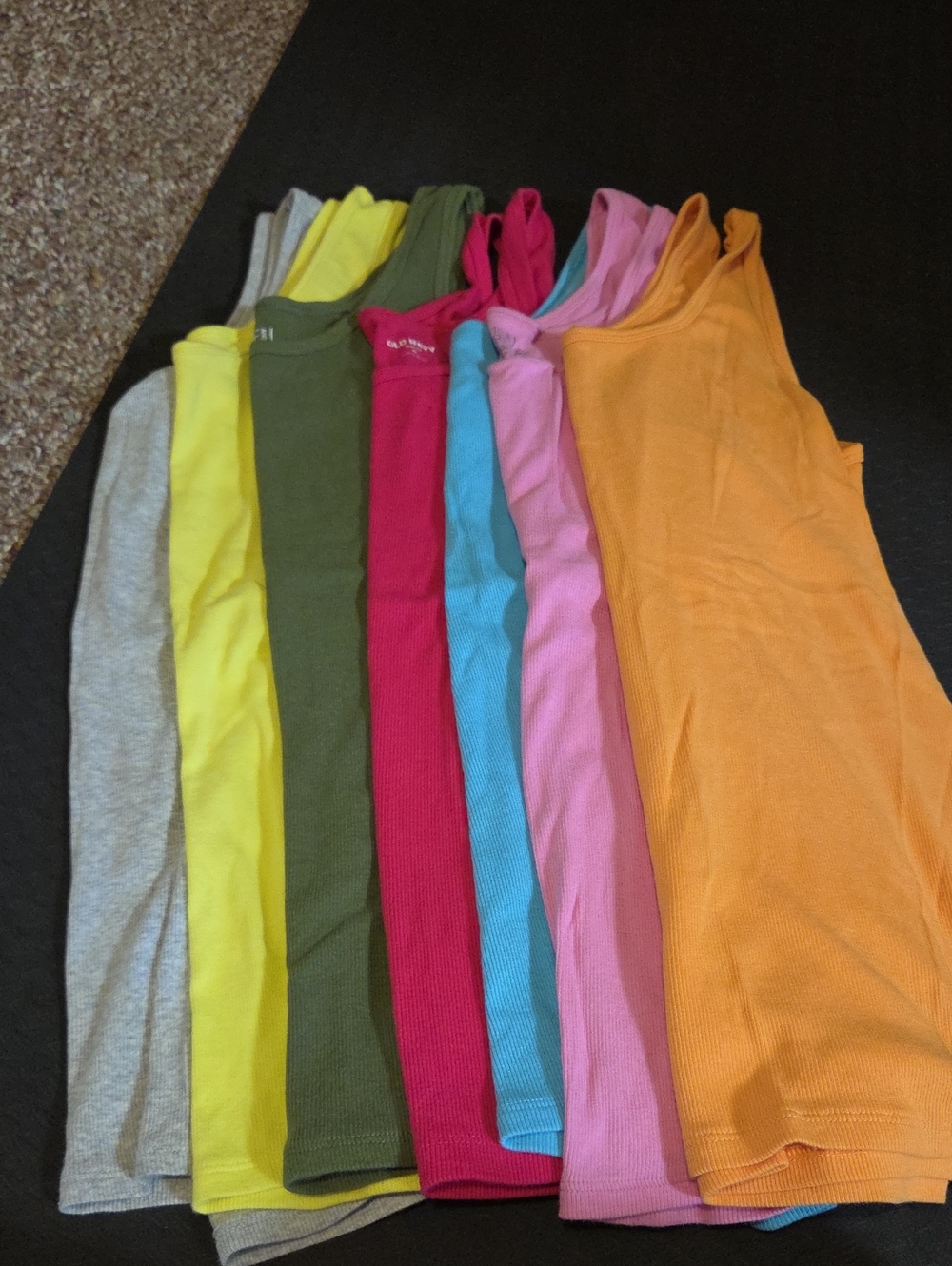 Multi Color Ribbed Tanks - Picture 2 of 2
